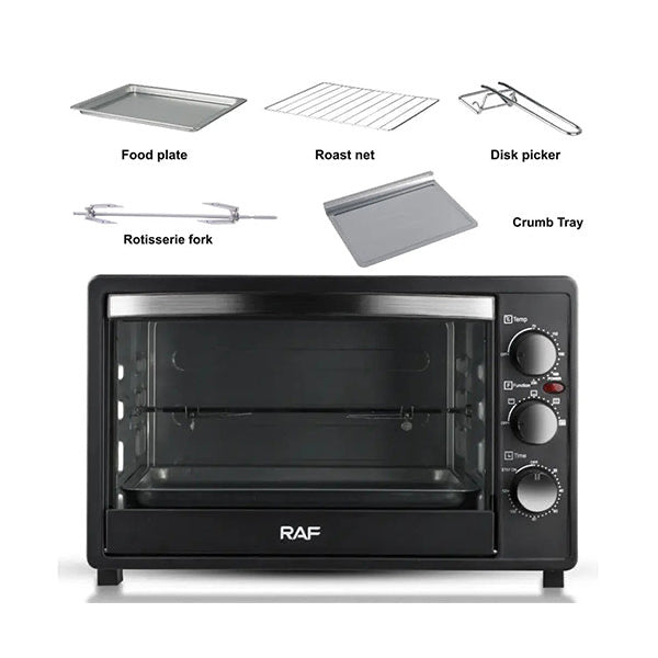 RAF Household Multifunction Oven 40L Large Capacity 2Color 1500W Fully Automatic Intelligence Visual Electric Oven