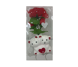 Valentines Day Mini Gift Flower & Foam Teddy