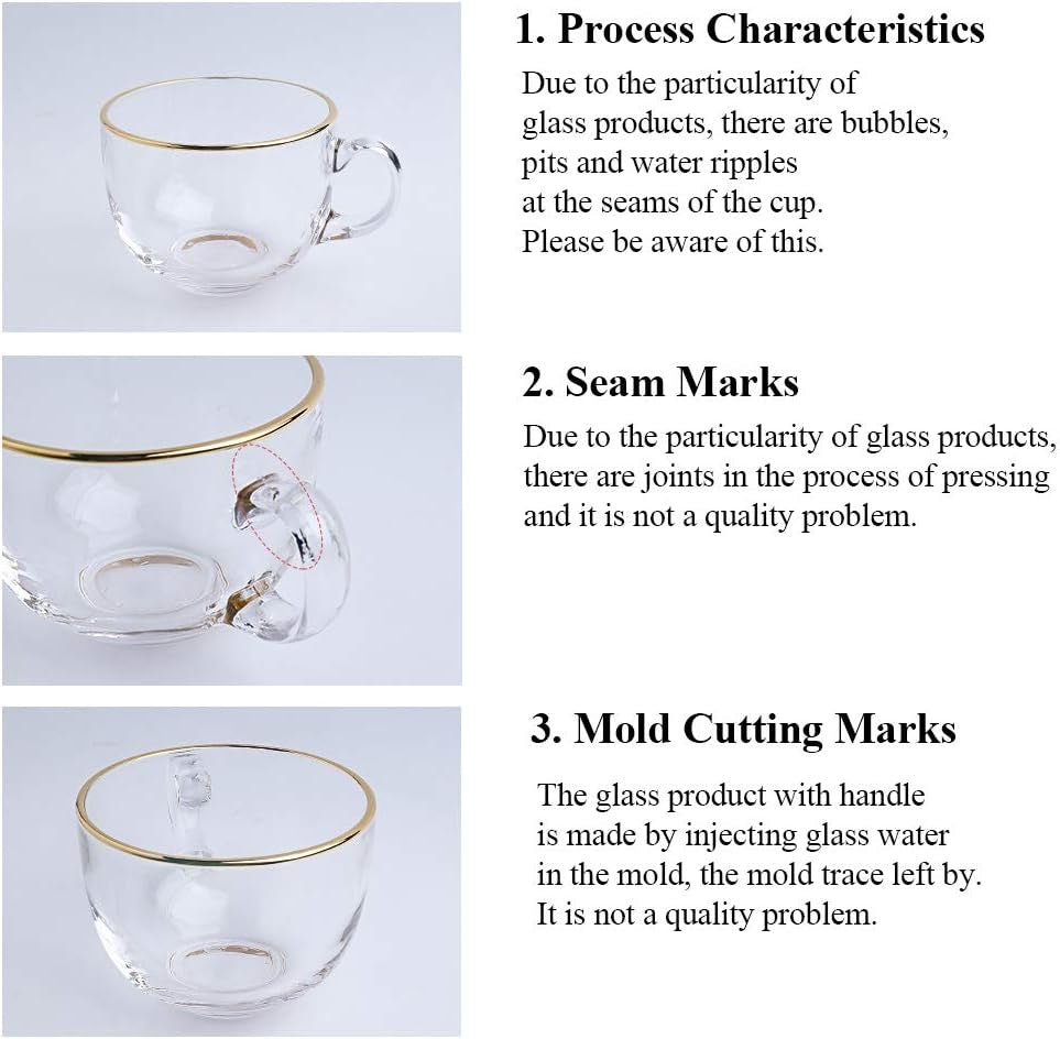 Cereal Bowl Set With Gold Trim - 4pc