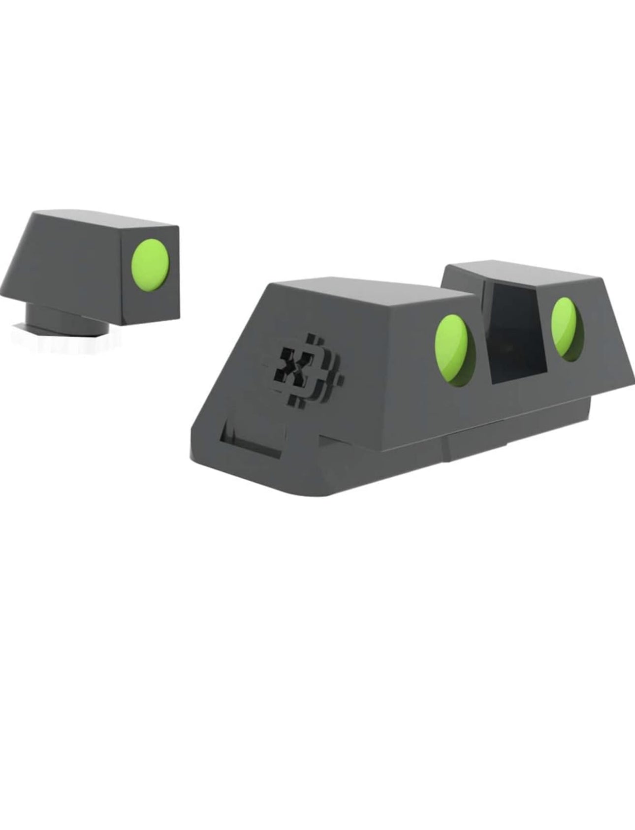 Glow in The Dark Night Sights Compatible with Glock- Standard Height - Black