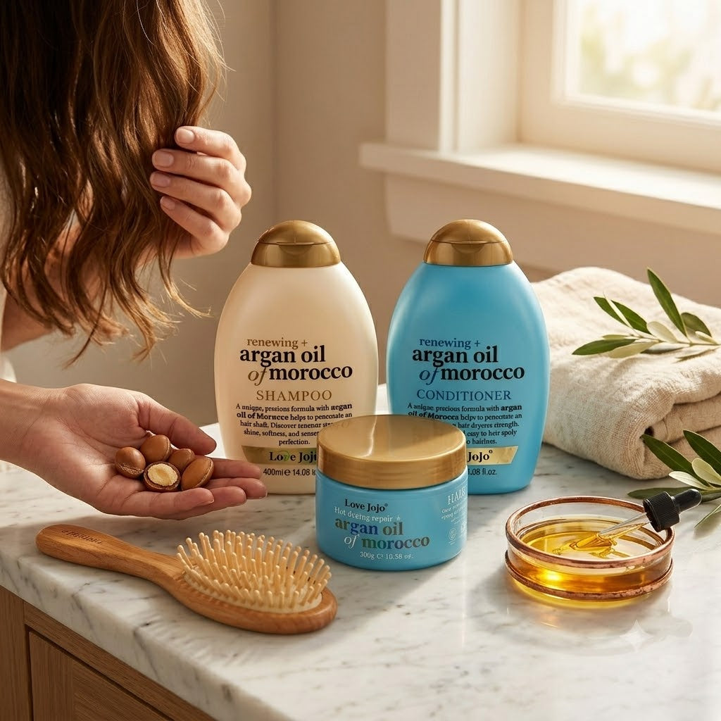 Argan Oil of Morocco Hair Care Set – Shampoo, Conditioner & Hair Mask
