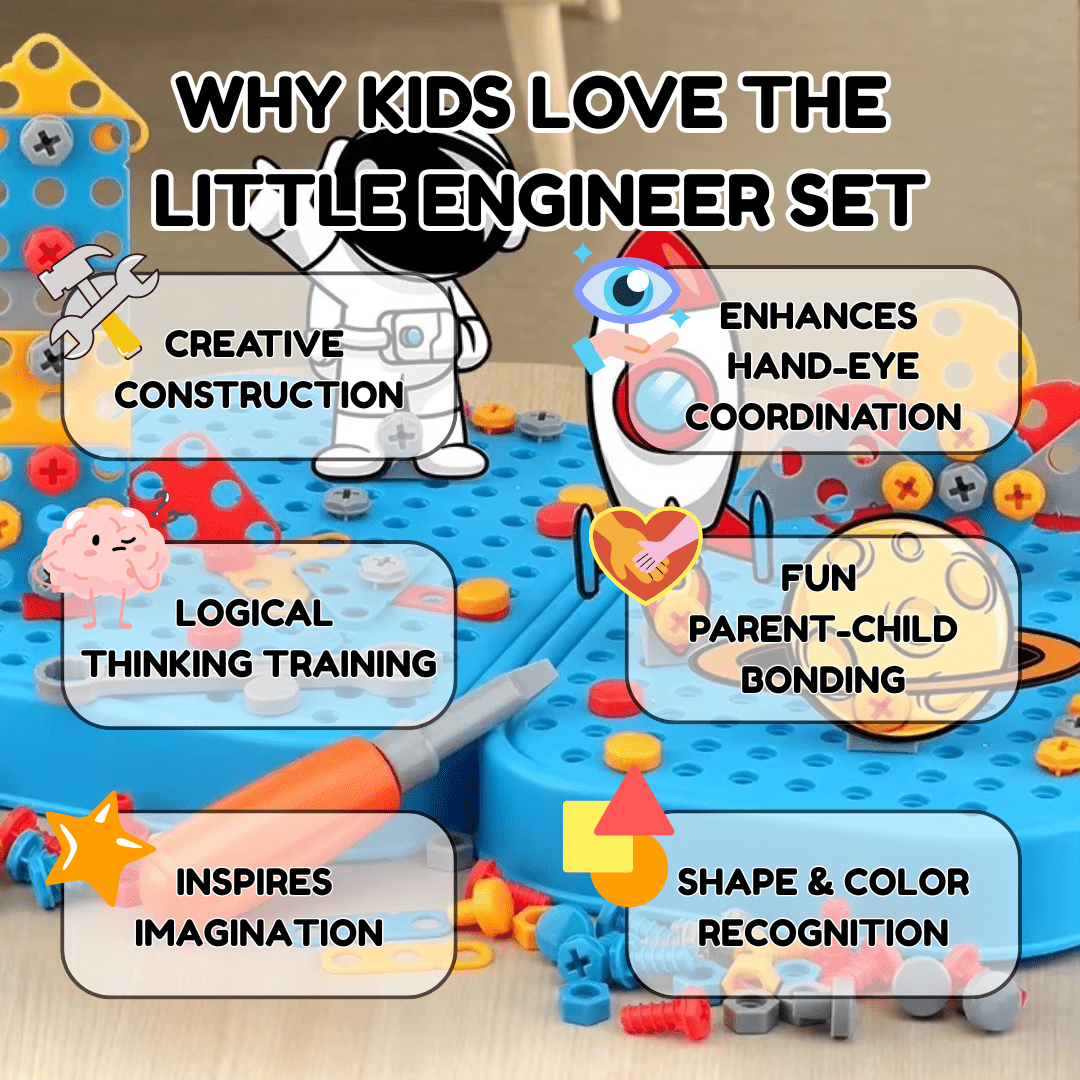 Kids Little Engineer Realistic Screwdriver Tool Set 136pc