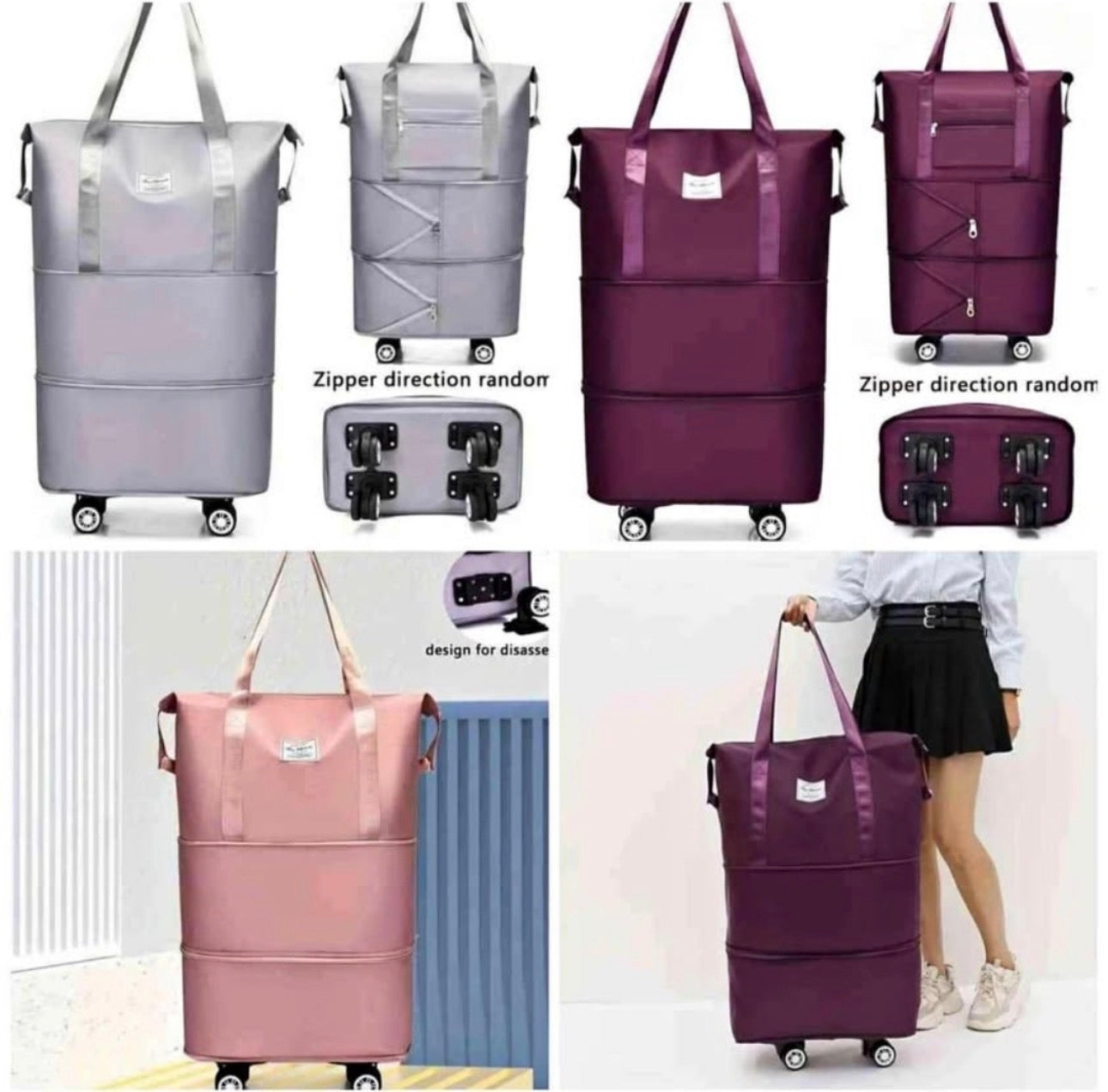 Folding Waterproof Large Capacity Travel Bag Luggage Winter Storage Duffel Bag-Various Colours
