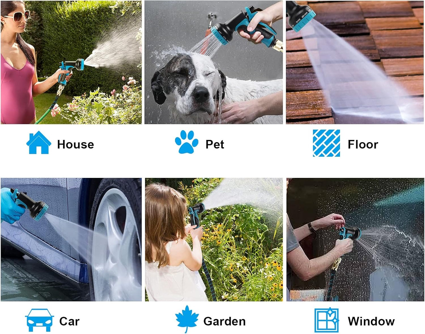 Garden Hose Expandable Pipe 30 Meters Flexible with 10 Function Spray Nozzle