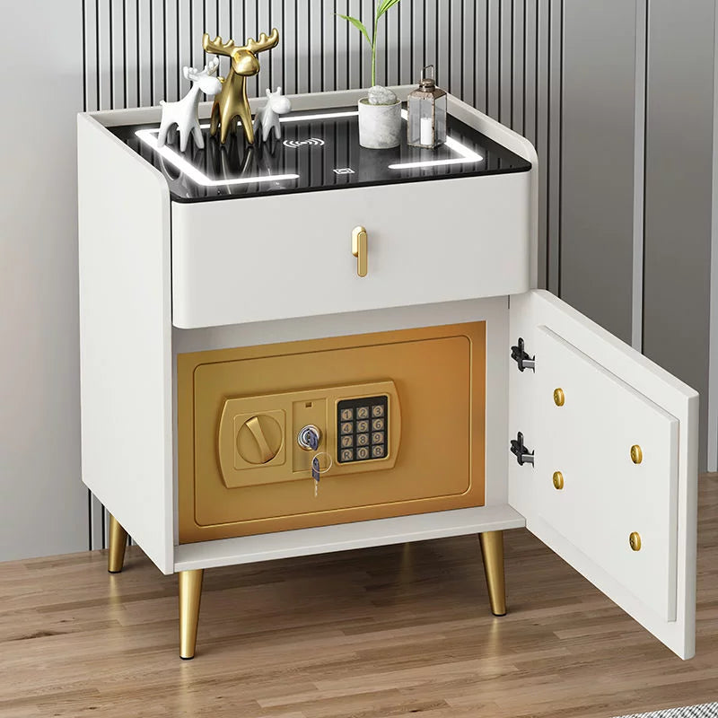 Smart Multifunctional Bedside Table & Integrated Safe Wireless Charging