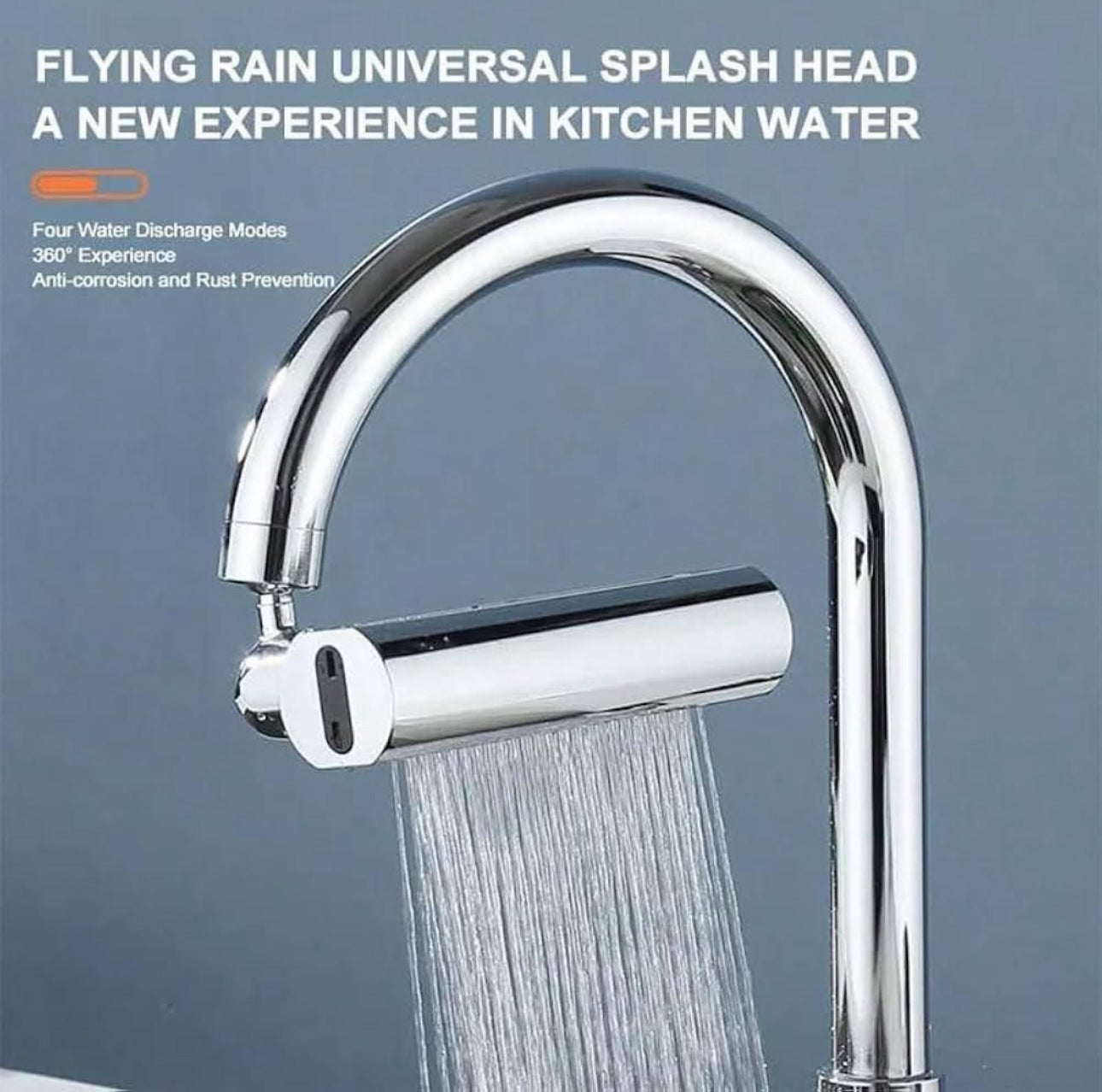 Faucet Extender Bathroom Sink Swivel Attachment Anti Splash -Rain Type