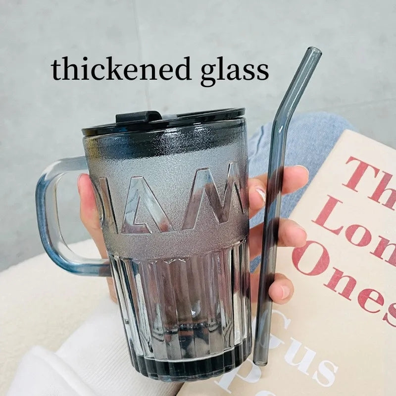Tumbler Mug with Lid and Straw