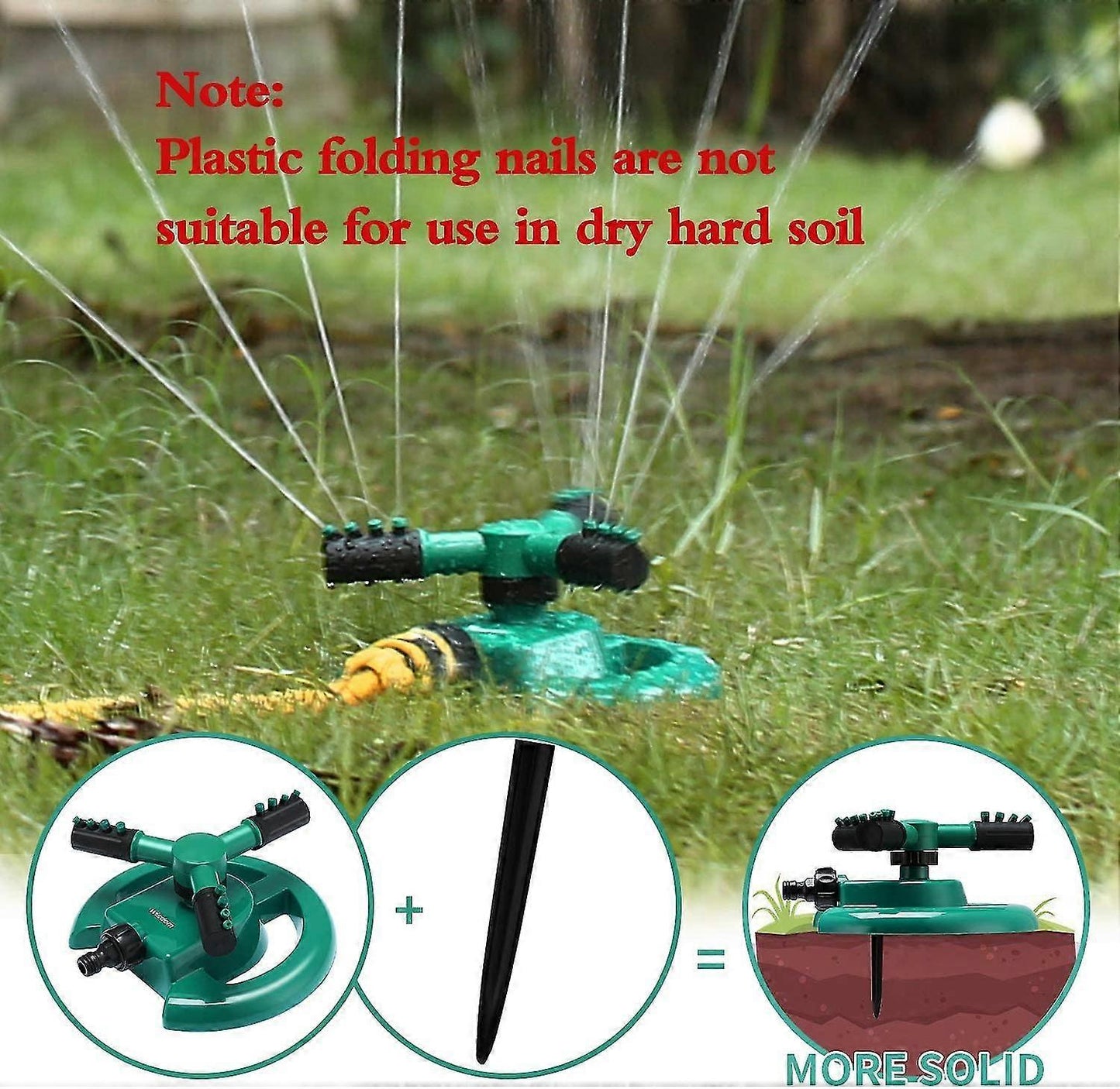 360 Degree Automatic Rotation Garden Lawn Sprinkler