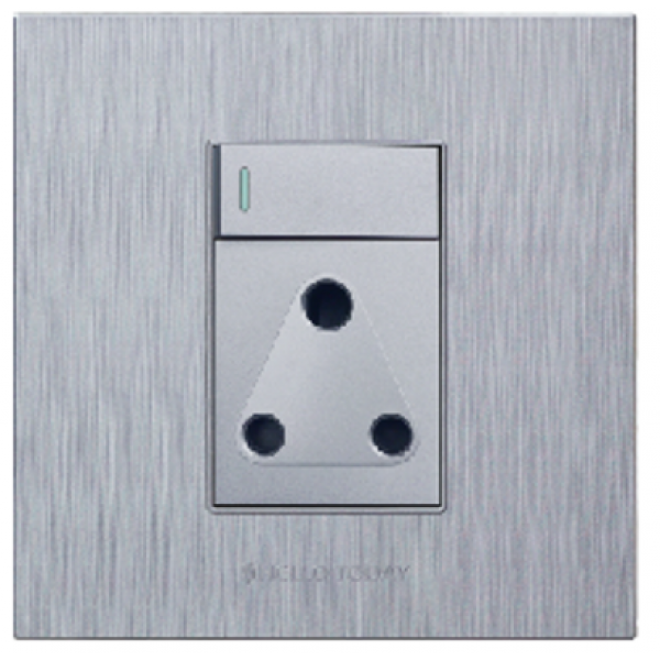 4x4 Single Socket Silver Design