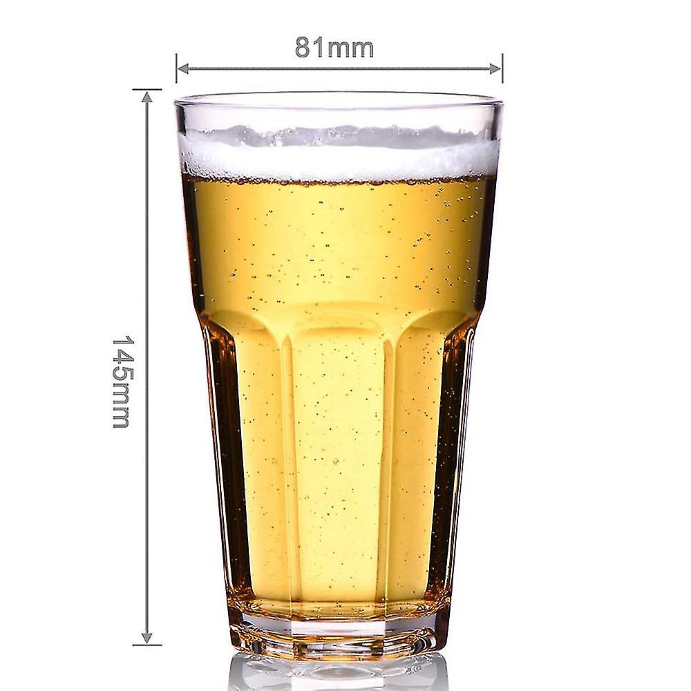 6Pieces Break-proof Reusable Drinking Glass 460ml