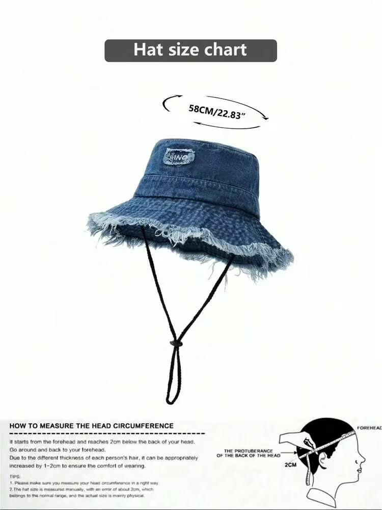 Ladies Distressed Vintage Denim Bucket Hats-Various Options