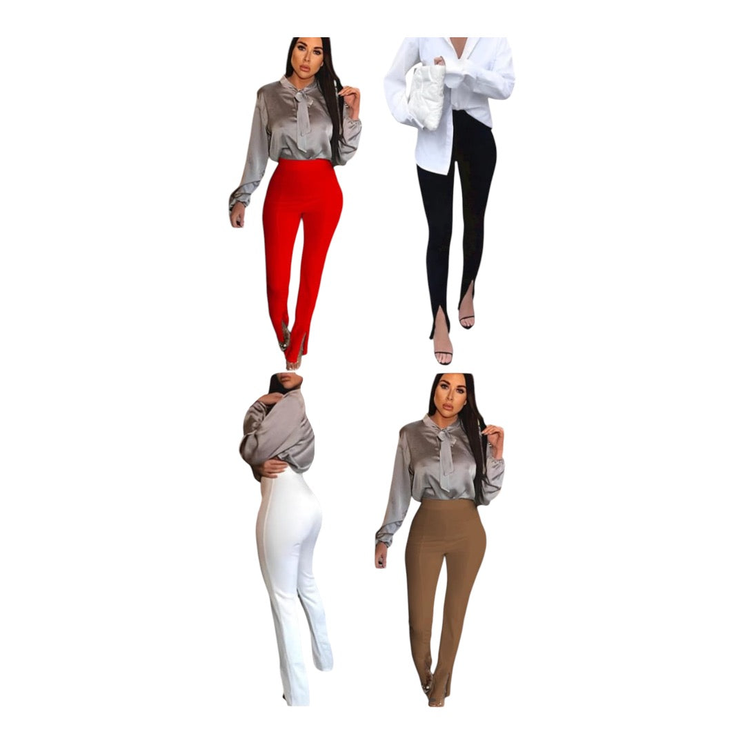 Ladies High Waisted Slim Fit Pants