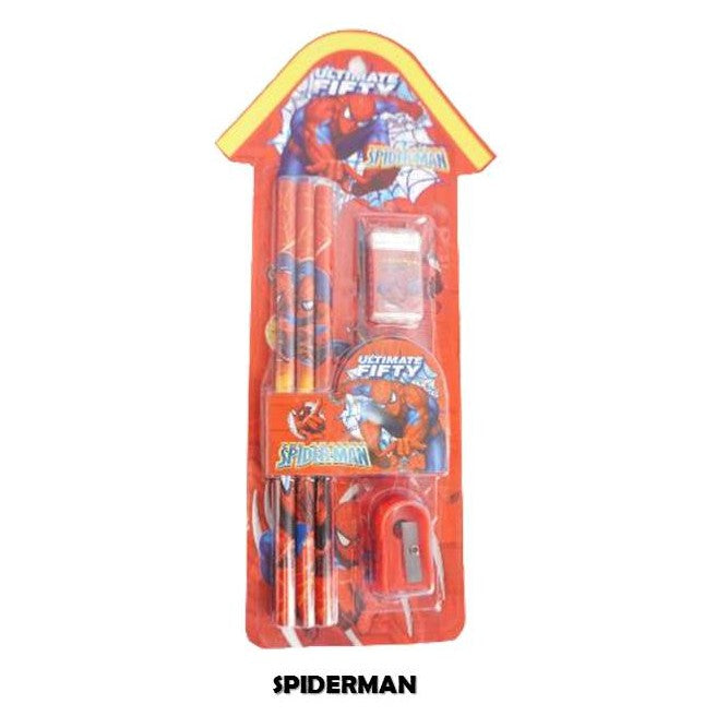 Catoon Print Kids Stationery Set 6pcs