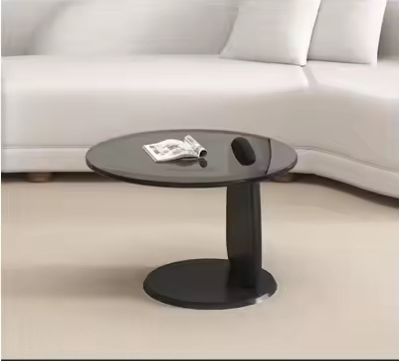 Living Room Coffee Tables Floor Modern Elegant Glass Bedroom Coffee Tables Center Round Home Furniture 2pc Nesting Set