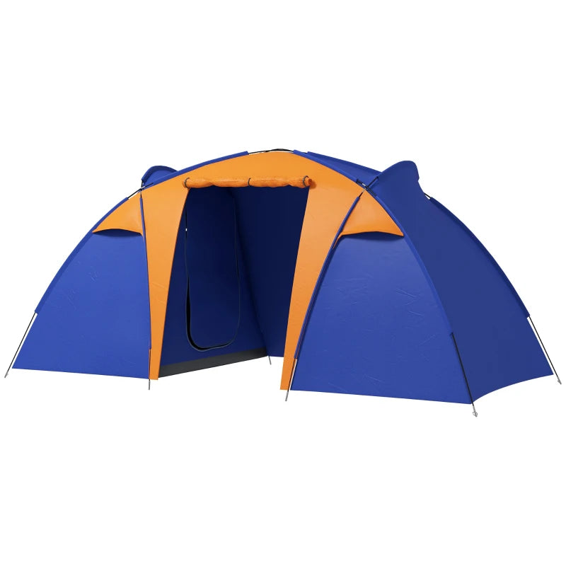 MHome Camping Tent with 2 Bedroom, Living Area and Porch, 4-6 Man Large Tunnel Tent, Waterproof, Portable with Bag