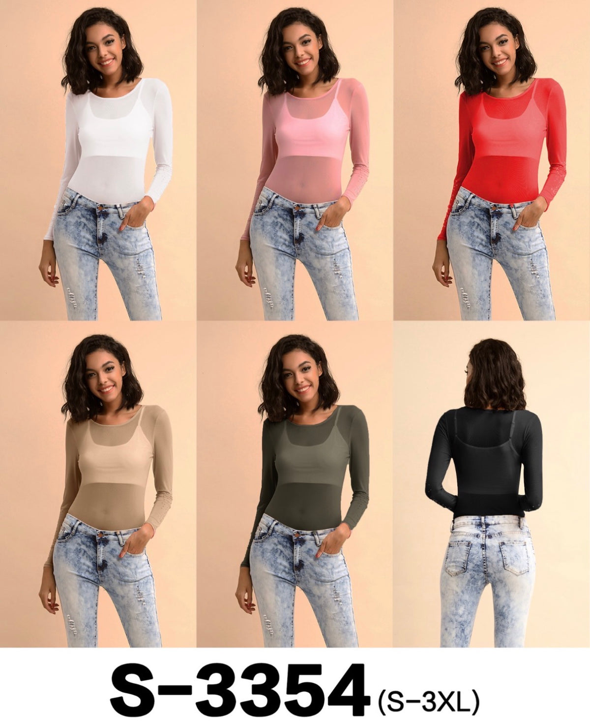Ladies Long Sleeved Bodysuit-Various Options