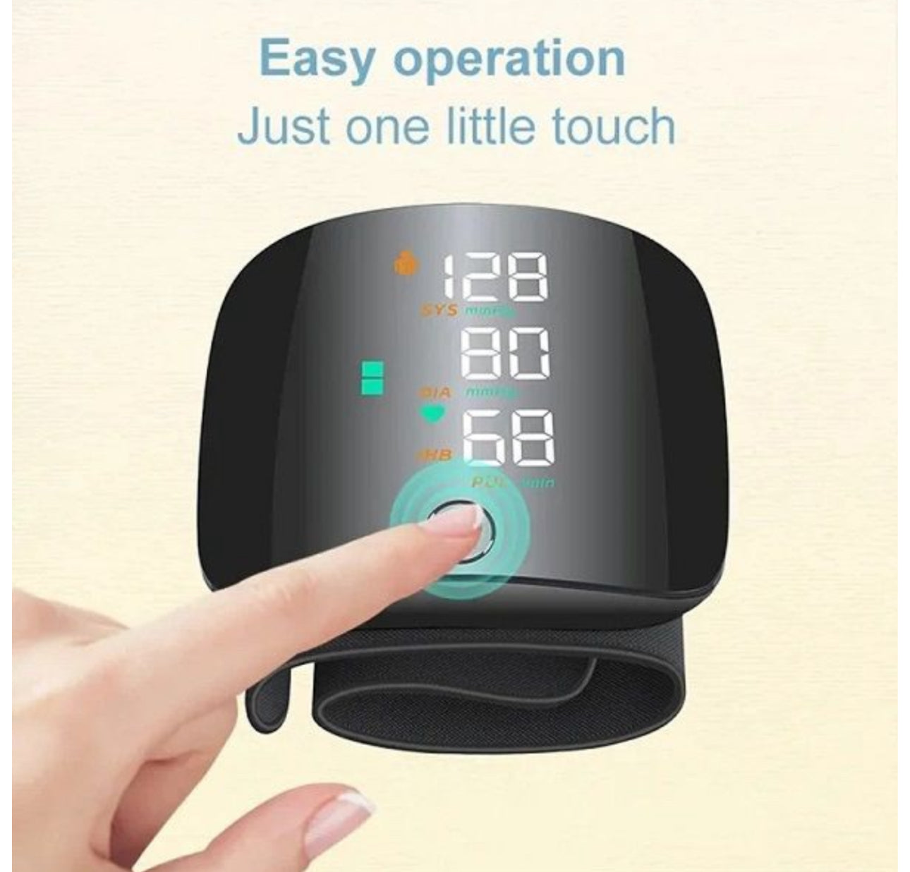 MTech Wrist Blood Pressure Monitor – Portable, Rechargeable & Voice Assisted