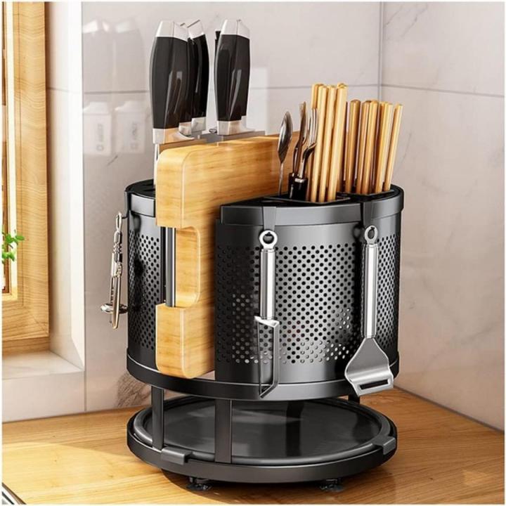 MHome
360° Rotating Storage Rack Kitchen Cutlery Organizer