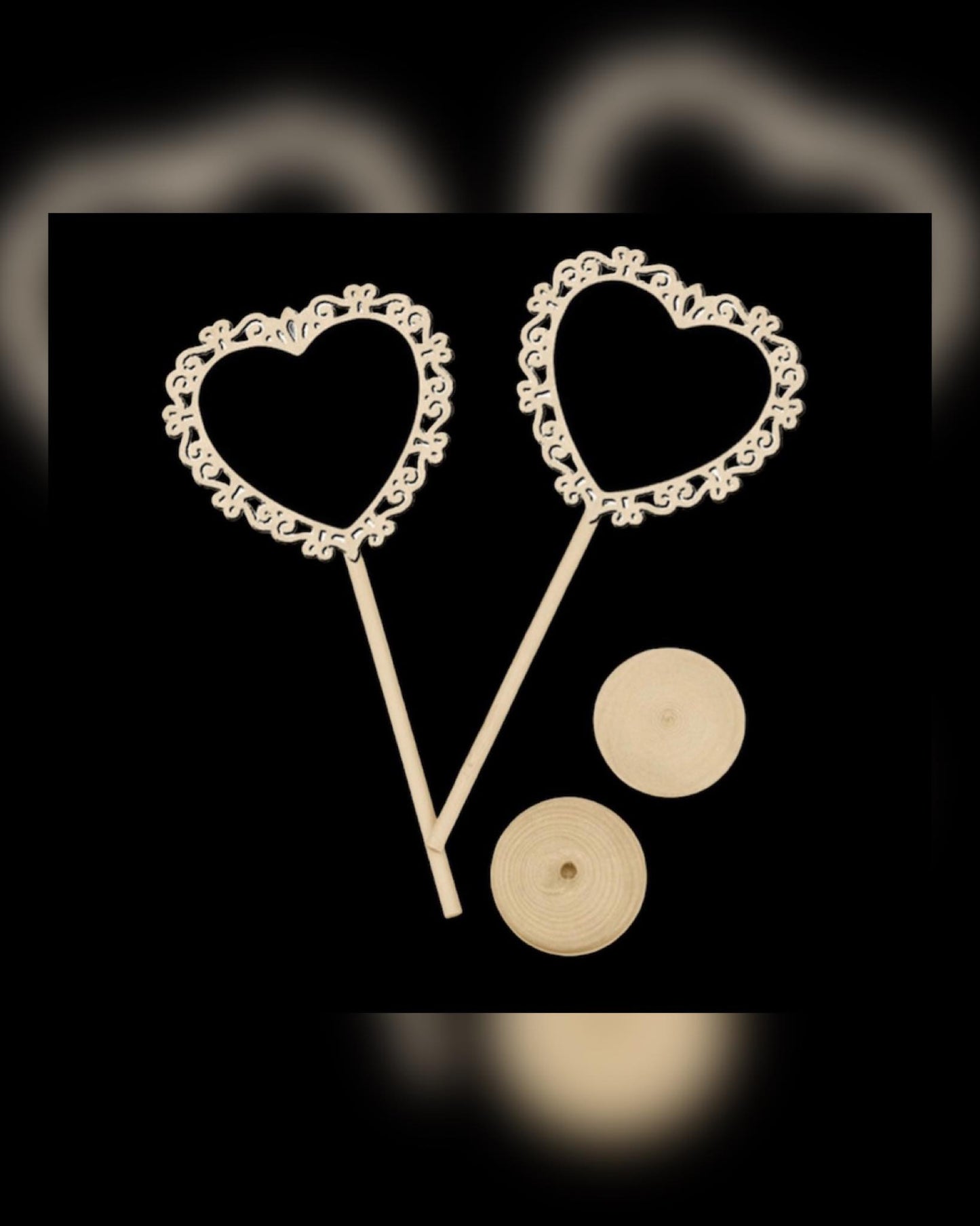 Large Heart Shaped Chalk Board Stand