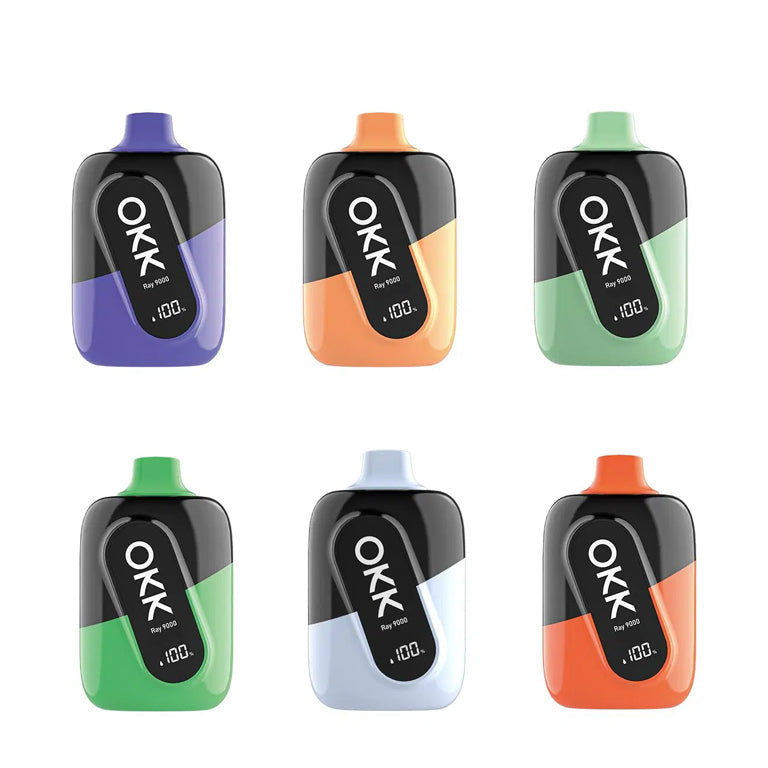 OKK Ray 9000 Vape Puff 35mg Disposable Various Flavours each