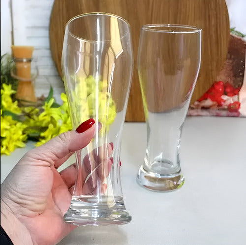 MHome Tall Beer Glasses – 6pc Set (580ml)