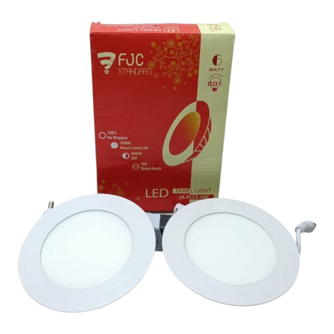 FJC 6 or 12 Watt Concealed LED Downlight Lights (Cool White, Pack of 2)