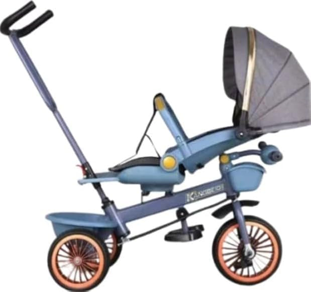MBaby Tricycle Stroller Rotatable and Reclining Baby Carriage Foldable