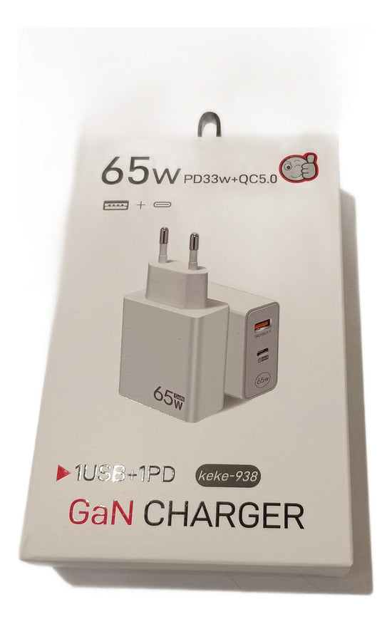MTech
65W Fast Charge Wall Charger, 2 Ports – USB QC 3