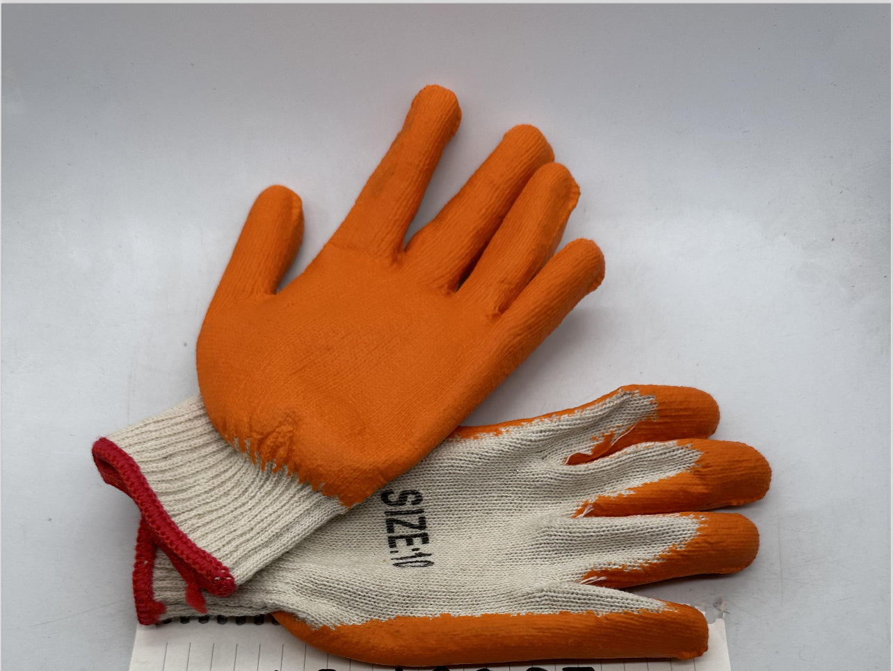 Latex Premier White/Orange Protective Hand Glove