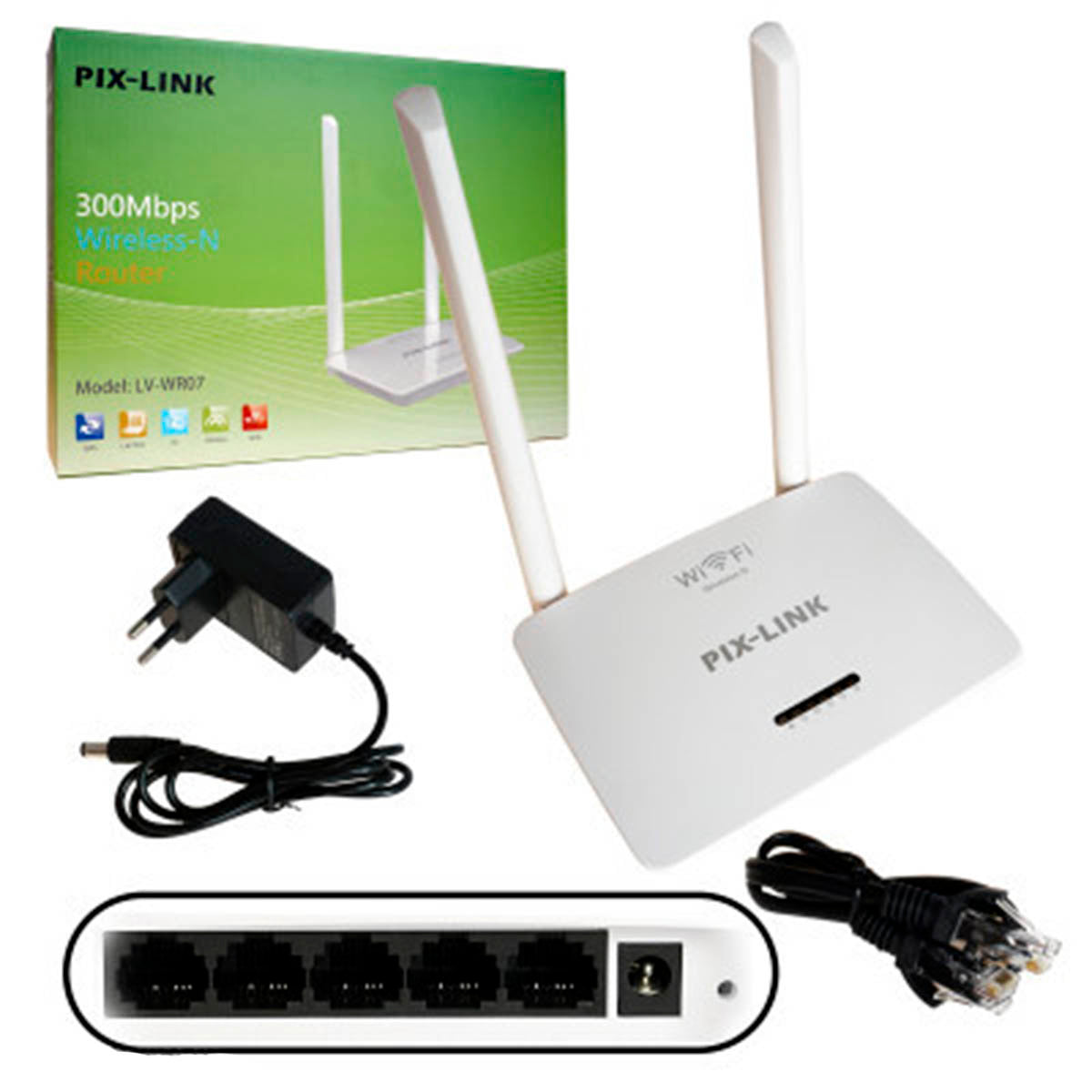 Wi-Fi Pix-Link Router- LV-WR07, 300 Mb
