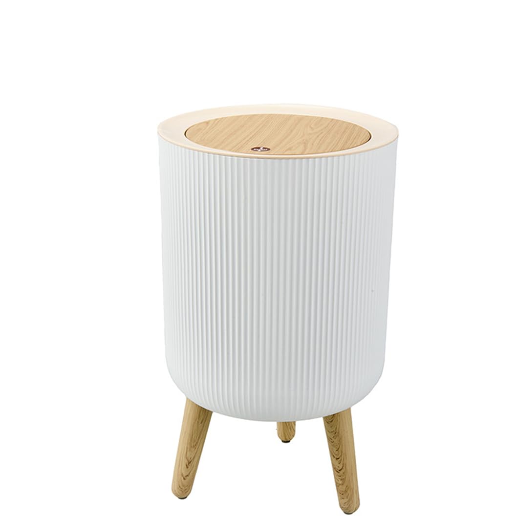 MHome 7L Modern Pedal-Free Dustbin with Lid & Legs β One-Touch Open