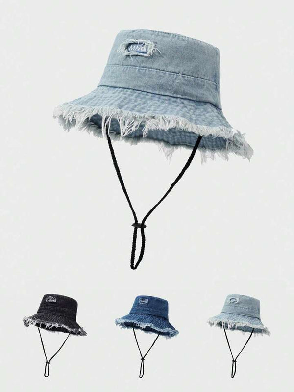 Ladies Distressed Vintage Denim Bucket Hats-Various Options