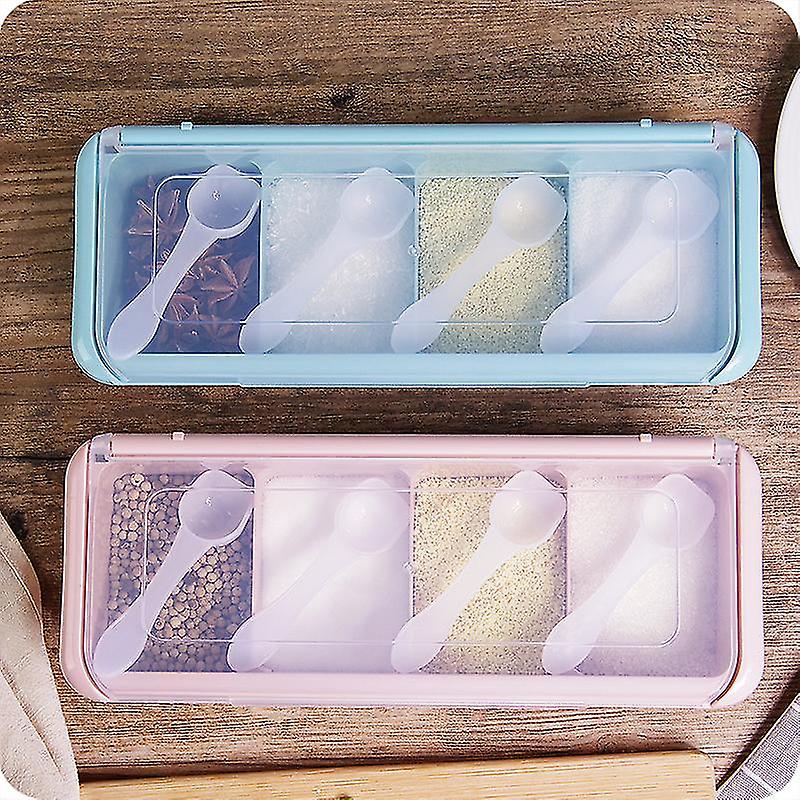 Plastic Seasoning Box Set Spice Jars Kitchen Spice Rack