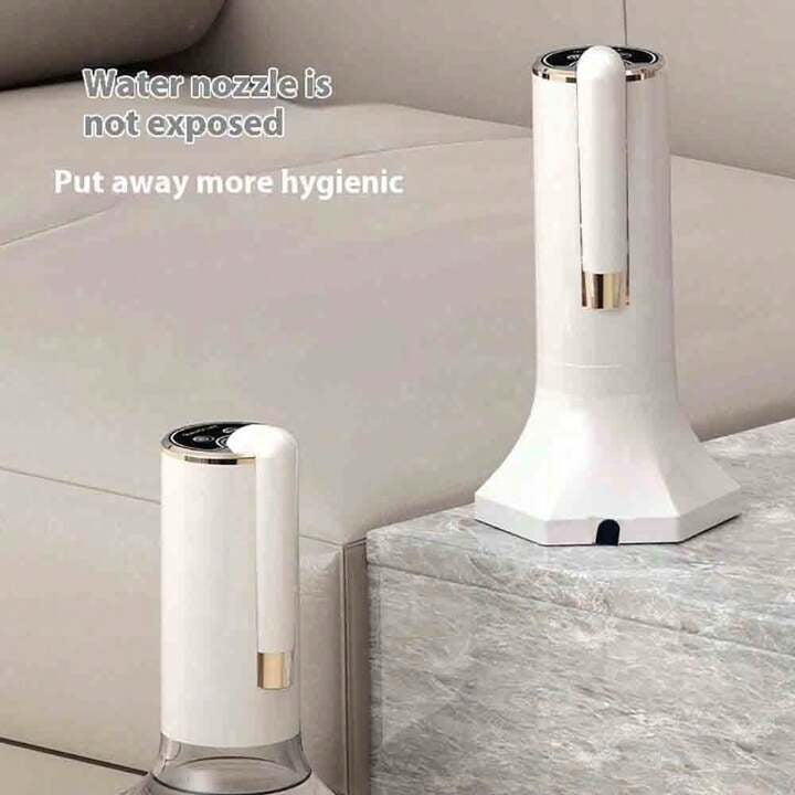 Portable Foldable Electric Drinking Water Pump USB Charging Suitable For Home Office Camp Travel (White)