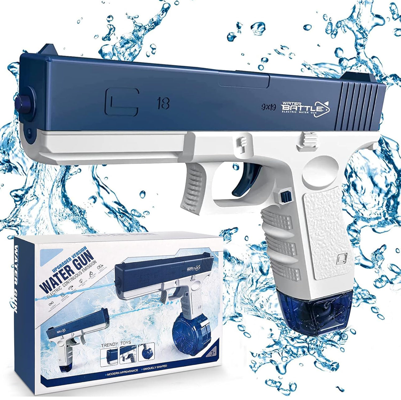 Electric Water Gun, Large Capacity Strongest Water Sprayer Summer Pool Beach Party Toy and Don't Worry About Leaks for Adults and Children