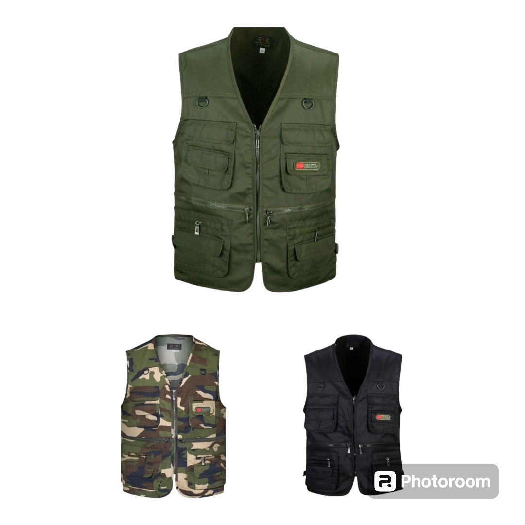 Camo Utility Vest For Fishing/Hiking & More