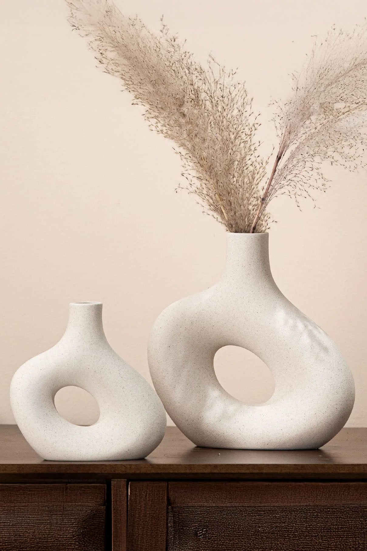 MHome Donut Shaped Ceramic Vase