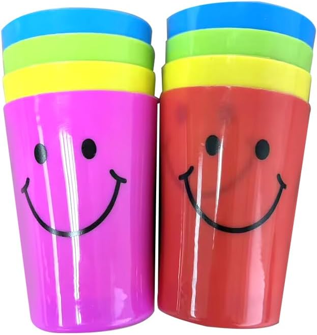 Reusable Smiley Face Plastic Cups Reusable