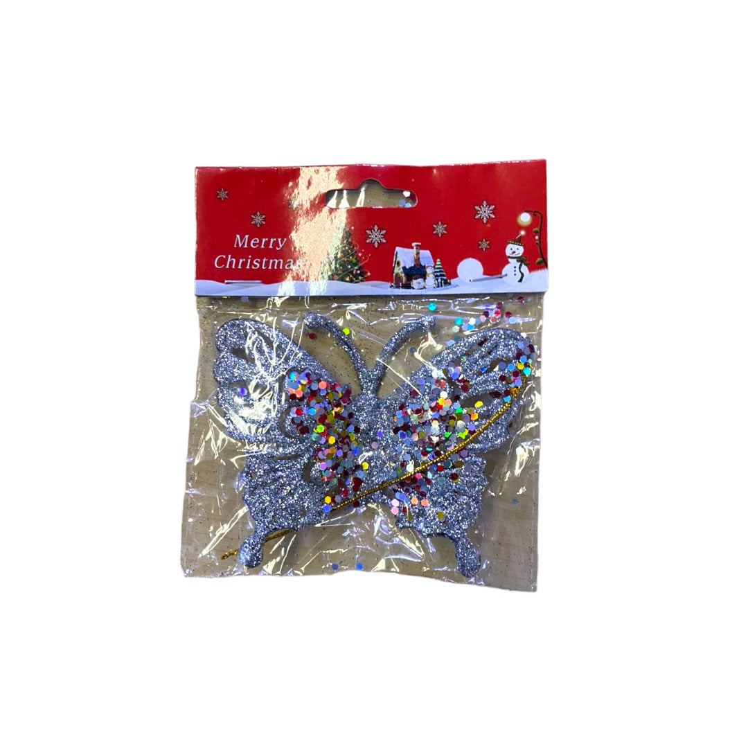Christmas Butterfly Pend Deco (4 in Pack )