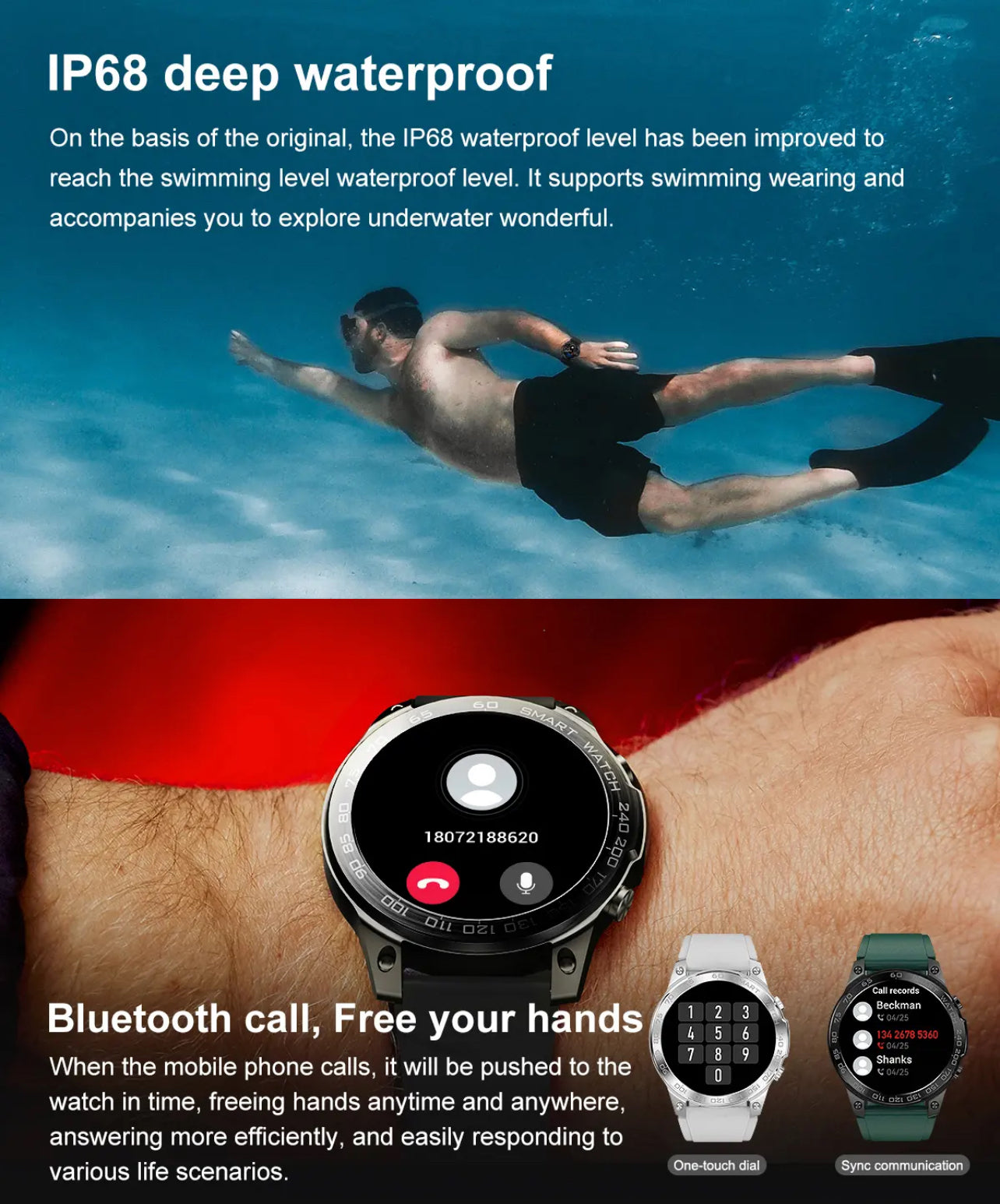 SENBONO DM50 Smart Watch Amoled Unisex Women/Men