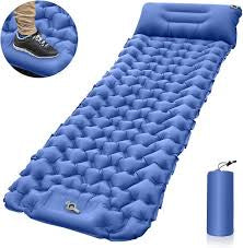 MHome Inflatable Camping Sleeping Pad With Pillow Portable Mat