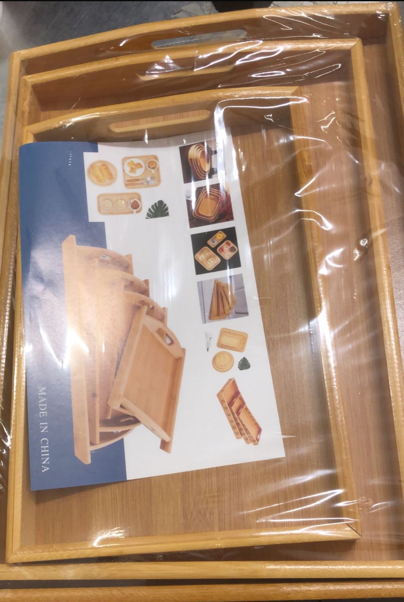 Wooden Serving Trays Set Of 3