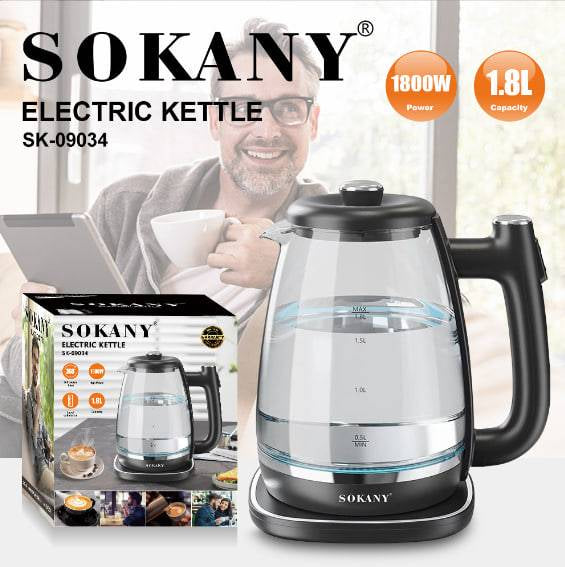 Sokany Electric Kettle 1.8L
