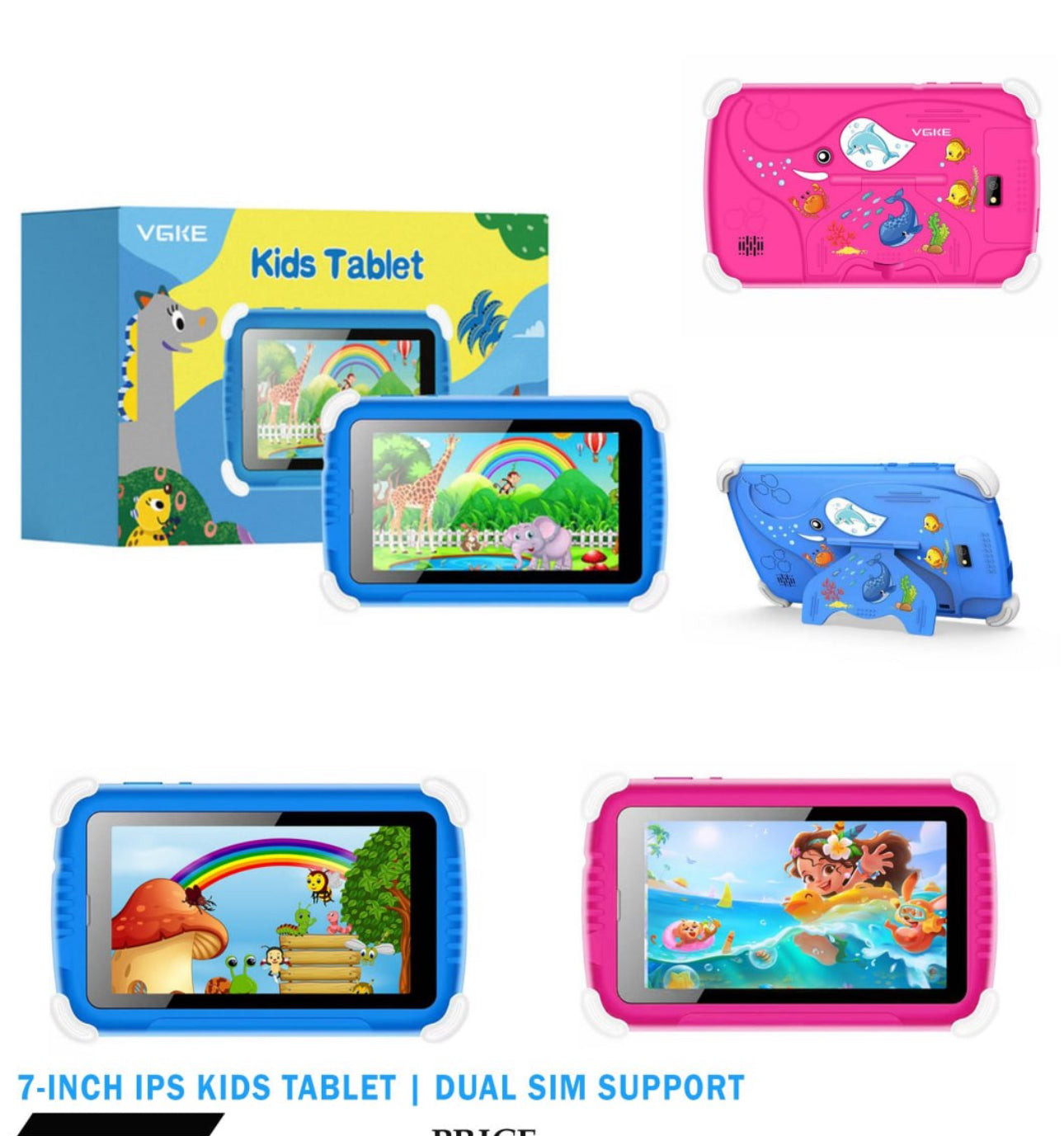 Kids 7inch Android Tablet Dual Sim