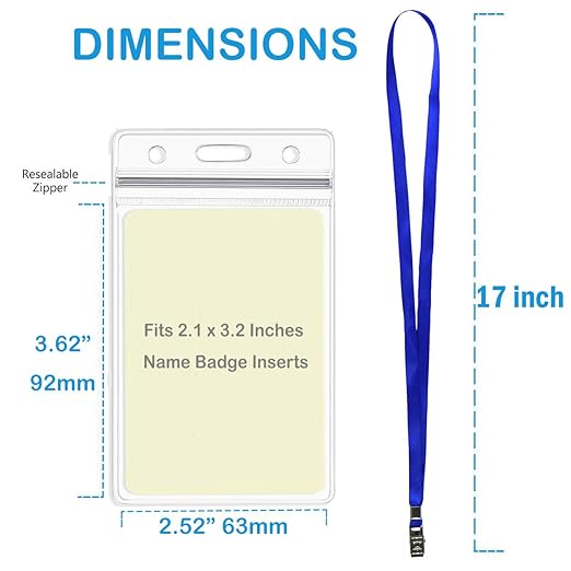 Clear Plastic Lanyard with ID Card Holder
