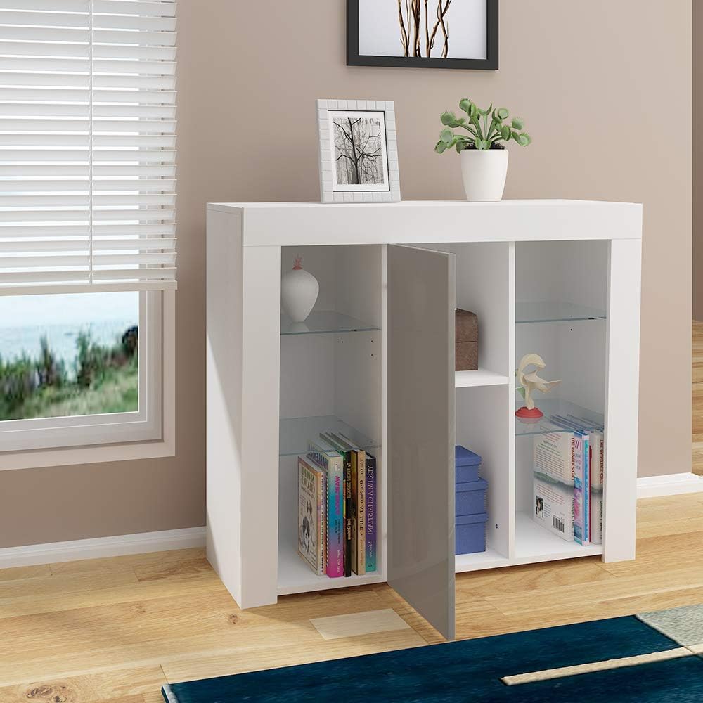 Glass Door Sideboard Cabinet