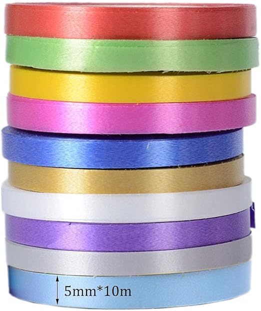 10 Rolls Curling Ribbon Set