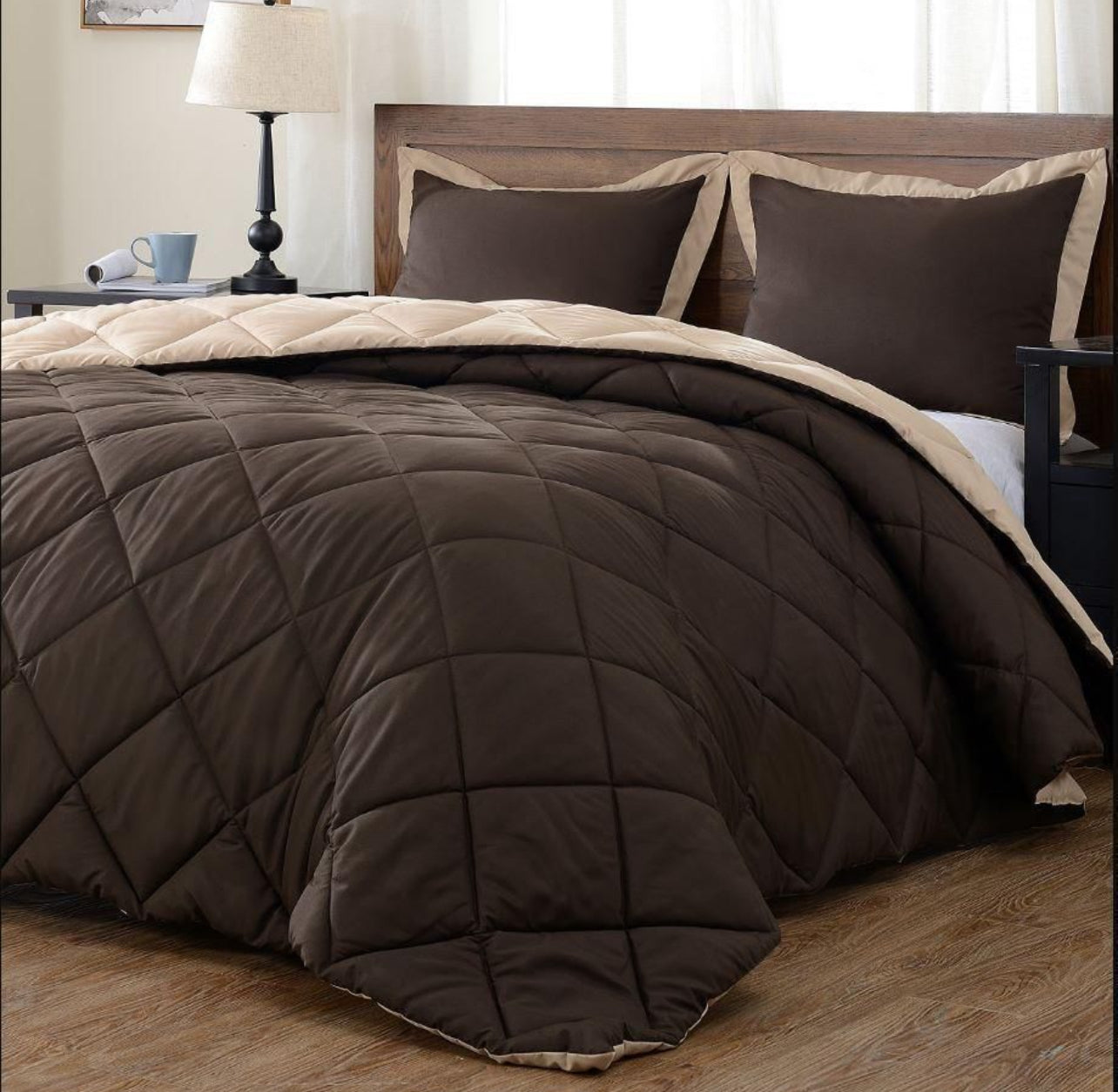 Downluxe Full Size Comforter Set - Red And Black Full Comforter - Soft Bedding Sets For All Seasons -3 Pieces Comforter Set Full | With 2 Reversible Pillow