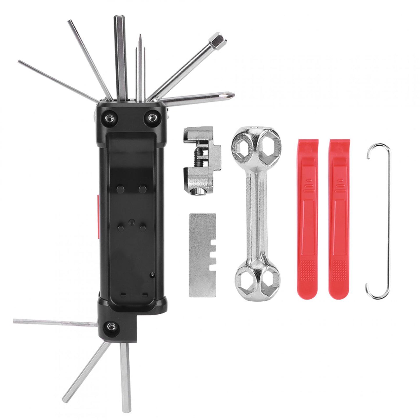 15:1 Multitool Functional Bike Bicycle Cycling Mechanic Repair Tool Kit Mini Folding Tool