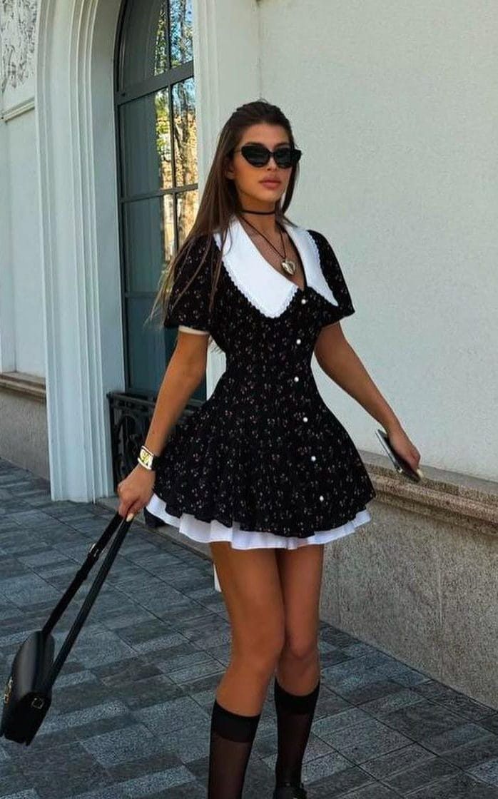Ladies Floral Print Ruffle Mini Dress
